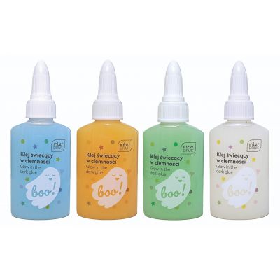 Glue Boo 40ml glows in the dark, assorted Interdruk