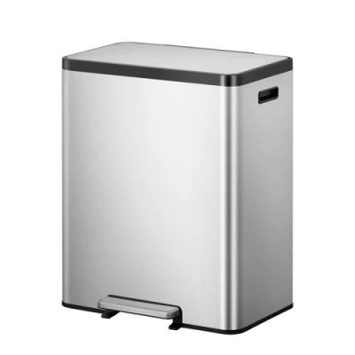 EKO EcoCasa II Recycler Pedal Bin 30+30L, matt roostevaba teras