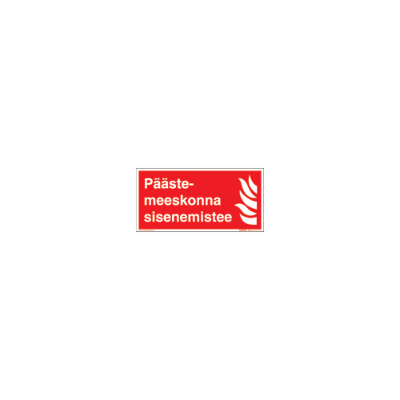 Ohutus - silt Päästemeeskonna sisenemistee, 300mm x 150mm kleebis