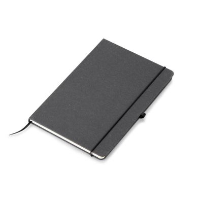 Notebook GLITZO A5 80 square pages, elastic band, bookmark ribbon, pen holder, black