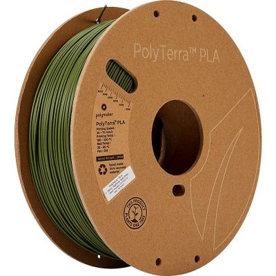 PLA filament 3D-printerile, Polymaker Polyterra Army Green. Roheline, 1.75mm, 1kg