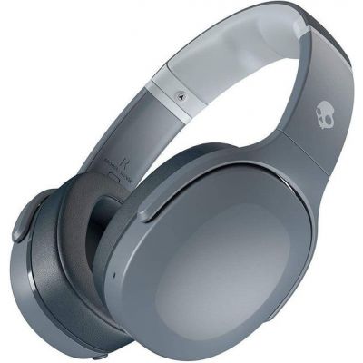 Kõrvaklapid+mikrofon Skullcandy Crusher EVO Chill Grey (hall) Wireless Bluetooth, travel bag, 40mm over-ear, USB-C, AUX-cable