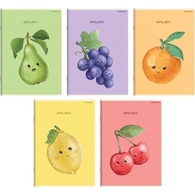 Kaustik A5 32l, joon, Happy Fruits, assortii, TOP-2000