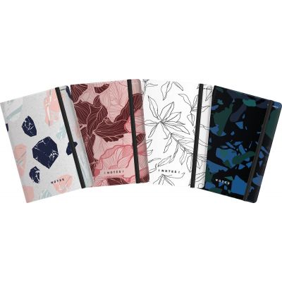 Kaustik A5 80l, punktiir 5x5 ruut, kõvaköide, kummikinnitus, Handy, assortii, TOP-2000