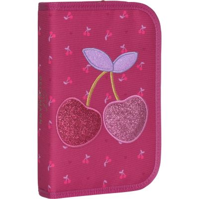 Single section pencil case with content Beckmann, Cherry