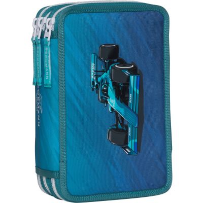 Three section pencil case with content Beckmann, Racing