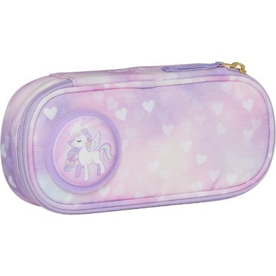 Oval pencil case Beckmann, Unicorn Princess Purple