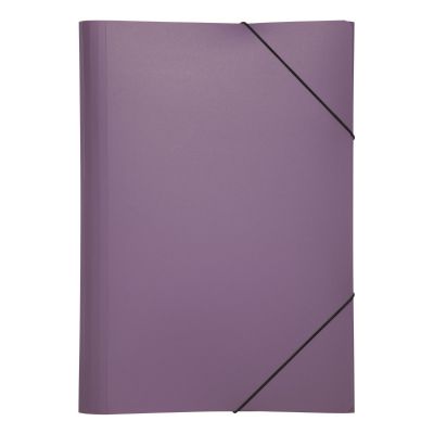Elasticated File A4, 3 flaps, PP, purple, Pagna