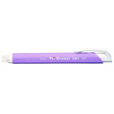 Tri Eraser, triangular pen-shape eraser, violet, Penac