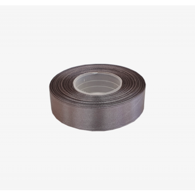 Satin ribbon 25mm x 32m, grey