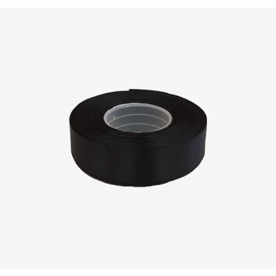 Satin ribbon 25mm x 32m, black