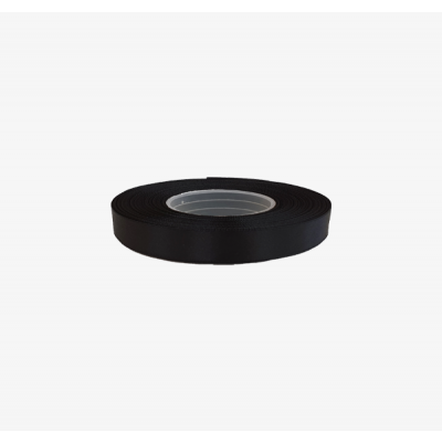 Satin ribbon 12mm x 32m, black