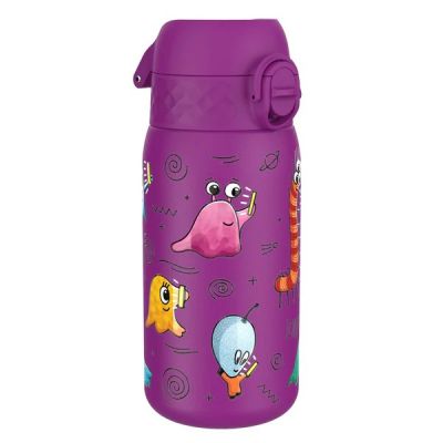 Roostevabast terasest veepudel Ion8, 400ml / 13oz, Purple Aliens