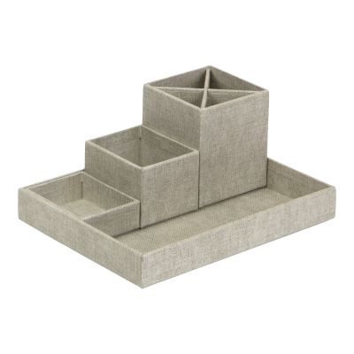 Stationery stand Lena Bigso Box, Canvas Paper Laminate Linen C55