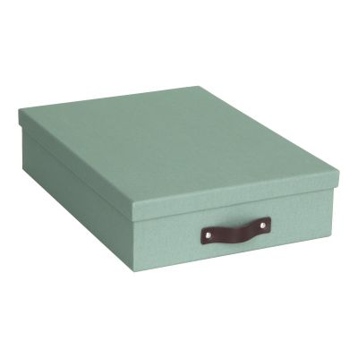 Document box A4 Oskar Bigso Box, Canvas Paper Laminate Soft Teal C16
