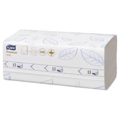 Lehträtik Tork H2 Xpress Multifold kokkusurutud pehme valge 3-paneelne 2- kihiline, 225tk/pk (lehe mõõt 21,1x25,5cm)