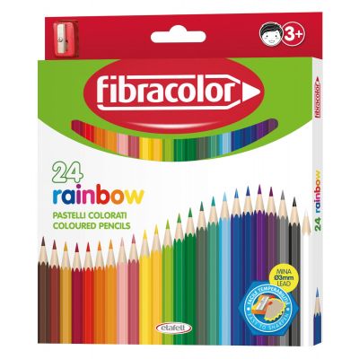 Colored pencil Fibracolor Rainbow 24 colors + 1 hole sharpener