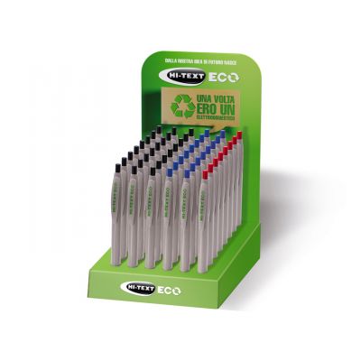 Ballpoint pen Hi-Text Matic Eco with click 12pcs, 1mm, blue