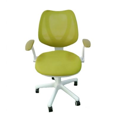 Work chair ALASKA for children, 5234 with armrests, green upholstery/ green fabric + light gray plastic
