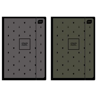 Folder with rubber A4+ cardboard, Soft Touch Chess, assortment, Interdruk