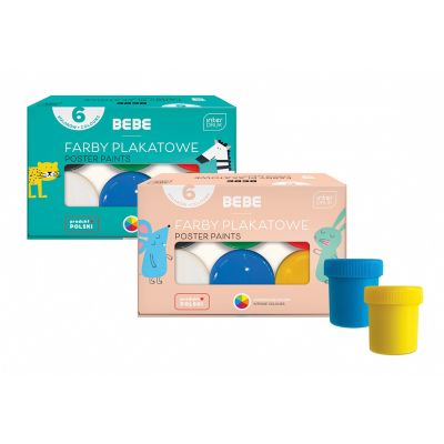 Guaššvärvid BEBE Kids 6 värvi 20ml assortii Interdruk