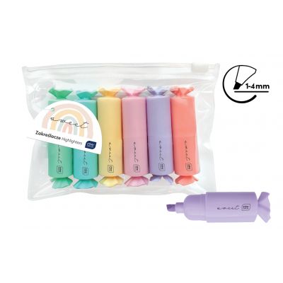 Brightening marker Candy 6 colors Interdruk