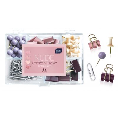 Set of paper clips with map pins and paper clips Academy 84 pcs, Interdruk