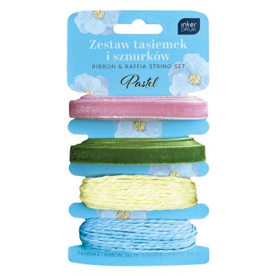 Gift ribbon set Pastel 2x2m and 2x5m, Interdruk