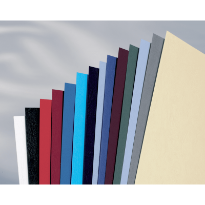 Köitekartong A4 must, naha imitatsioon, pakk (25 lehte), 250gr, GBC LeatherGrain Binding Covers