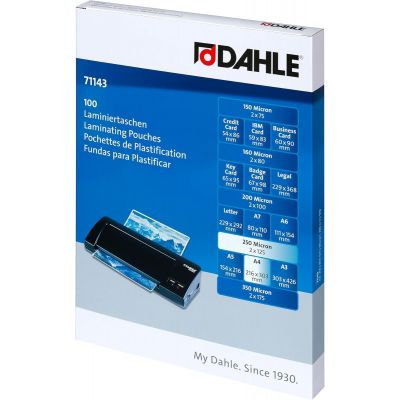 Laminating Pouches Dahle A4 125 Micron, 100 pcs