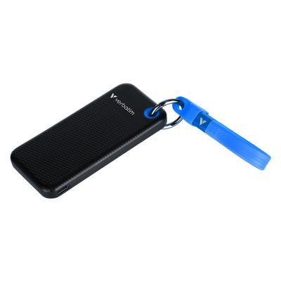 Kõvaketas väline SSD Verbatim Pocket SSD 1TB must/sinine, USB3.2 Gen2 10Gbps, M.2, USB-C kaabel, Re1000MB/s Wr1000MB/s