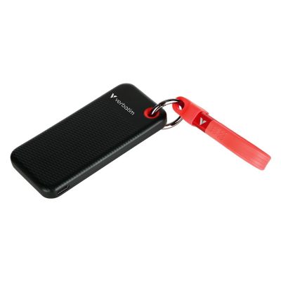 Kõvaketas väline SSD Verbatim Pocket SSD 1TB must/punane, USB3.2 Gen2 10Gbps, M.2, USB-C kaabel, Re1000MB/s Wr1000MB/s