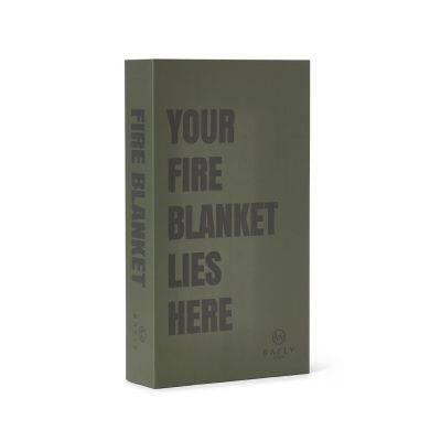 Tulekustutustekk SAFLY Fire Blanket Coffee Table Book 120x120cm roheline