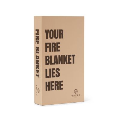 Tulekustutustekk SAFLY Fire Blanket Coffee Table Book 120x120cm beež