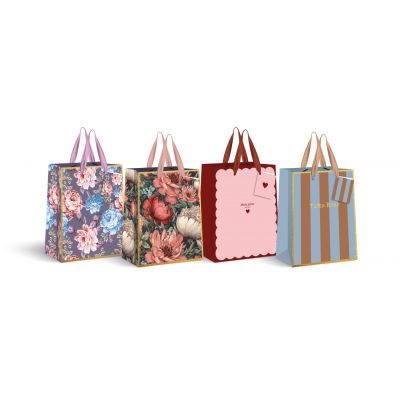 Gift bag GOLD 190g M 26,5 x 33 x 13cm assortment, Interdruk
