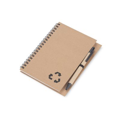 Notebook with pen SERENO, black