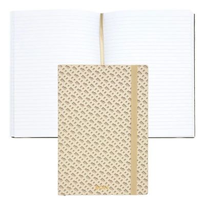 Notebook A5 BOSS Monogram Cream, lined contents