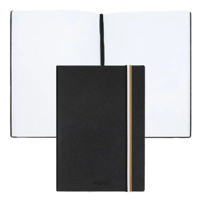 Notebook A5 BOSS Iconic Black, white contents