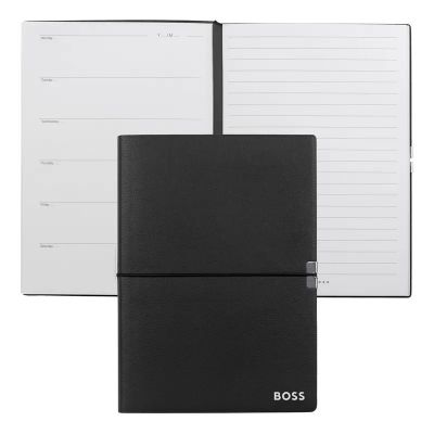 Märkmik A5 BOSS Elegance Black, nädal