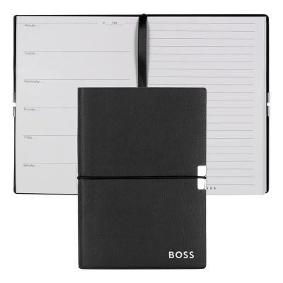 Märkmik A6 BOSS Elegance Black, nädal