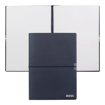 Notebook A5 BOSS Elegance Navy, white content