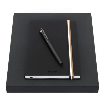 Kinkekomplekt BOSS Iconic Black, pastapliiats + märkmik A5