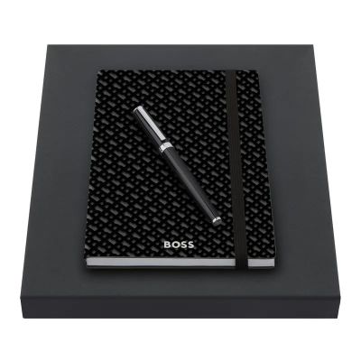 Kinkekomplekt BOSS Monogram Grey, pastapliiats + märkmik A5