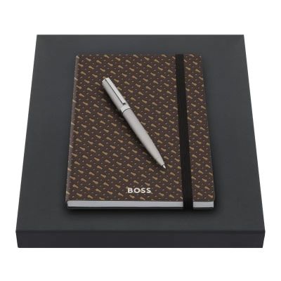 Kinkekomplekt BOSS Monogram Camel, pastapliiats + märkmik A5