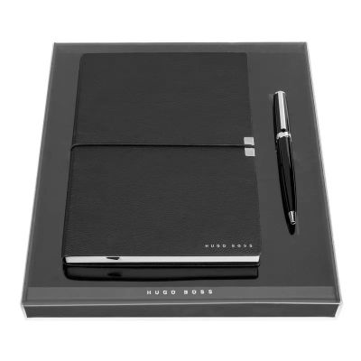 Kinkekomplekt BOSS Elegance Black, pastapliiats + märkmik A5
