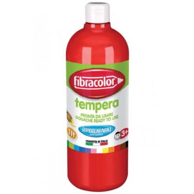 Guašš 1000ml 002 punane -red Fibracolor