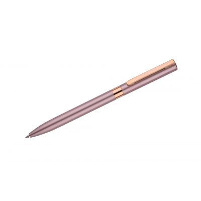 Gel pen GELLE metal rose-gold, blue refill