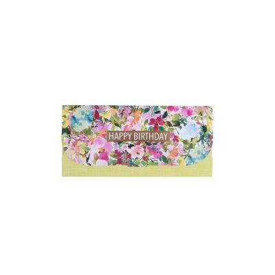 Rahakaart ARTEBENE 23x11cm Happy Birthday lilledega