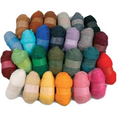 Carded Wool 26x25g, Assorted Colours