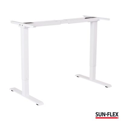 Reguleeritava laua jalad SUN-FLEX Deskframe III valge, H-700...1180mm, raami reg.laius 1100-2200mm; 2 elektr. mootorit, 600703/ kompl.